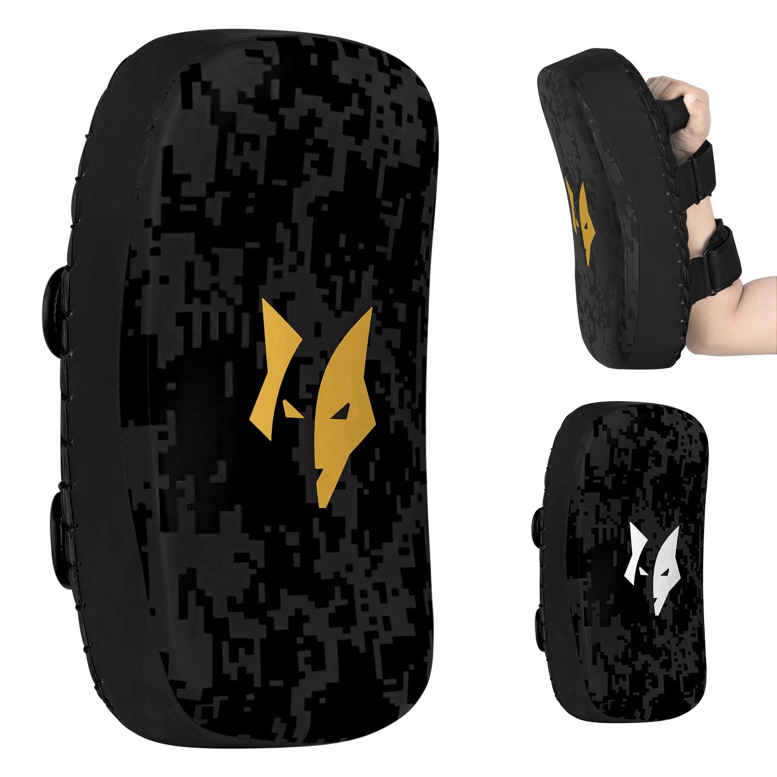 PFX Muay Thai Pad: Kickboxing & MMA Strike Shield – Black / White - Image 2