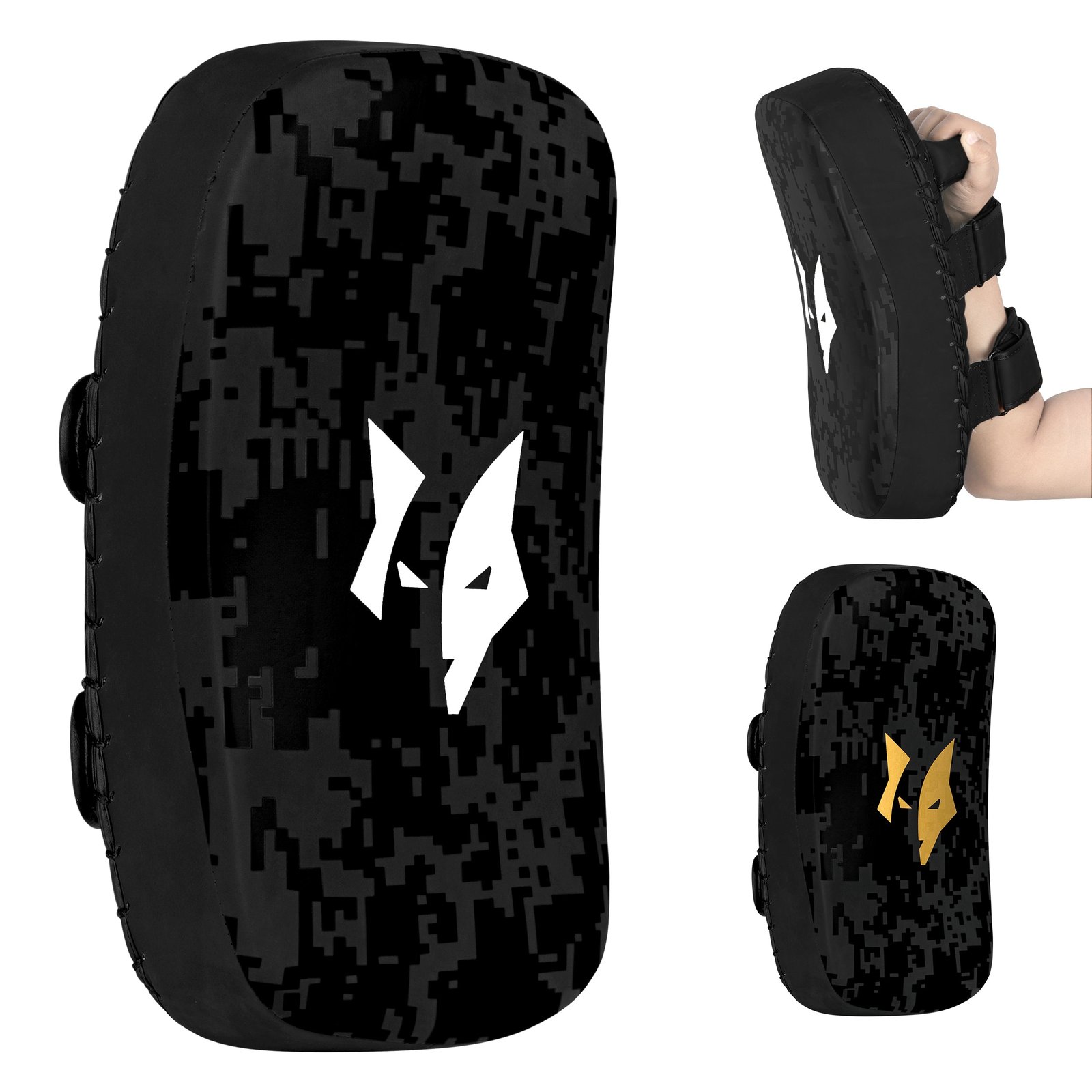 PFX Muay Thai Pad: Kickboxing & MMA Strike Shield – Black / White - Image 3