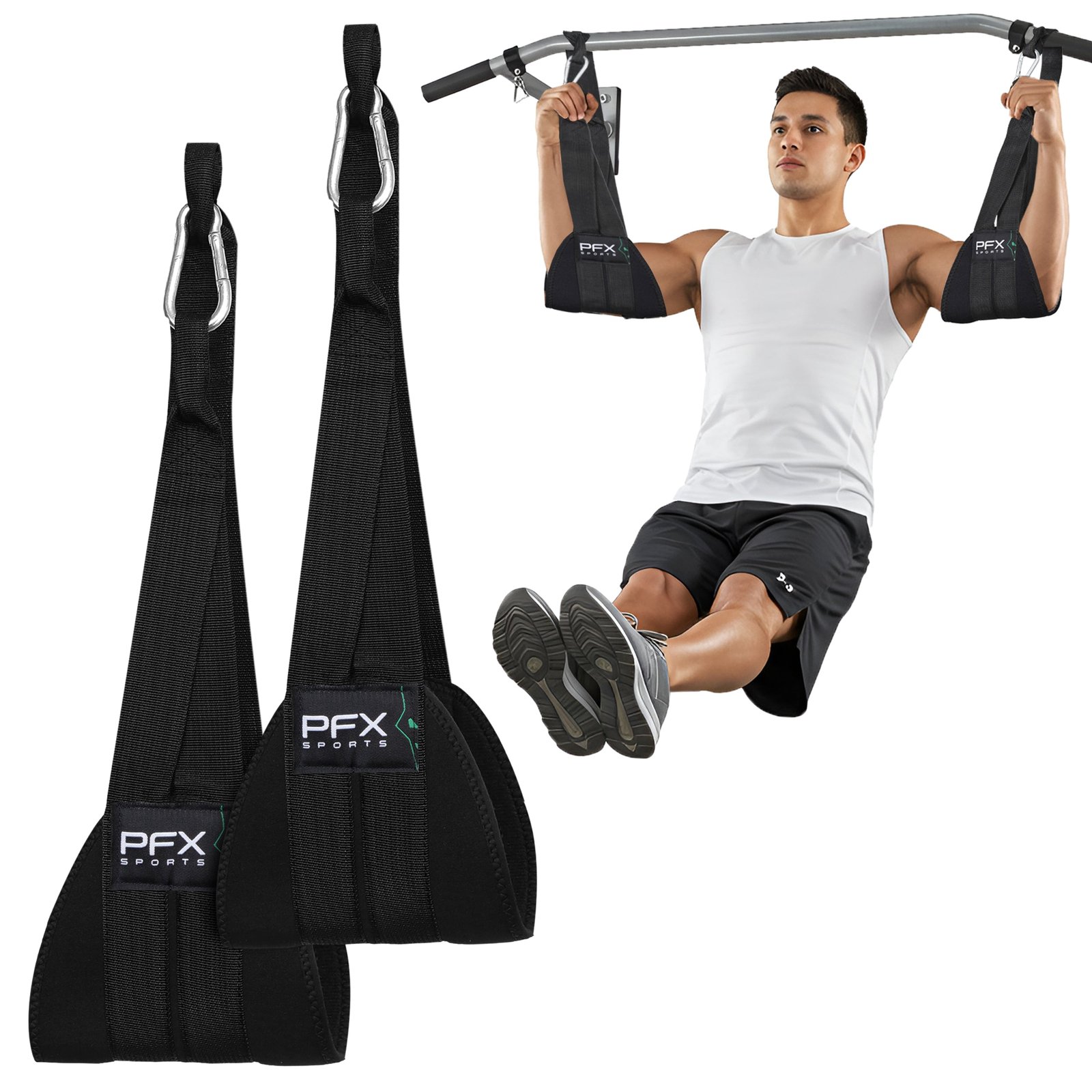 PFX Sports AB Straps – Heavy-Duty Hanging Arm Straps for Core & Abdominal Workouts - Image 2