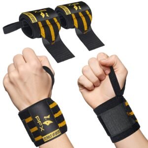 PFX Golden Series "Three-Line" Wrist Wraps – Maximum Competition Support