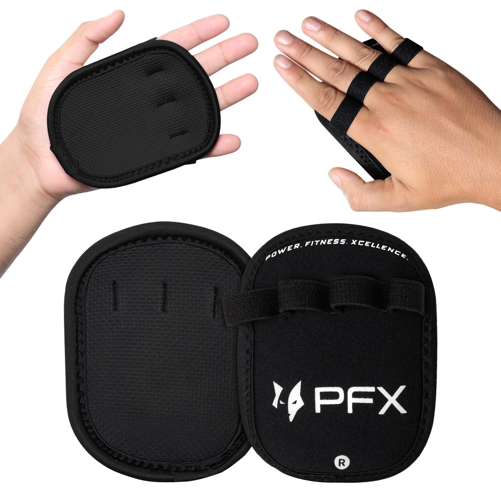 PFX Sports Pro-Grip Anti-Slip Grip Pads | Weightlifting Palm Protectors (One Size Fits All)