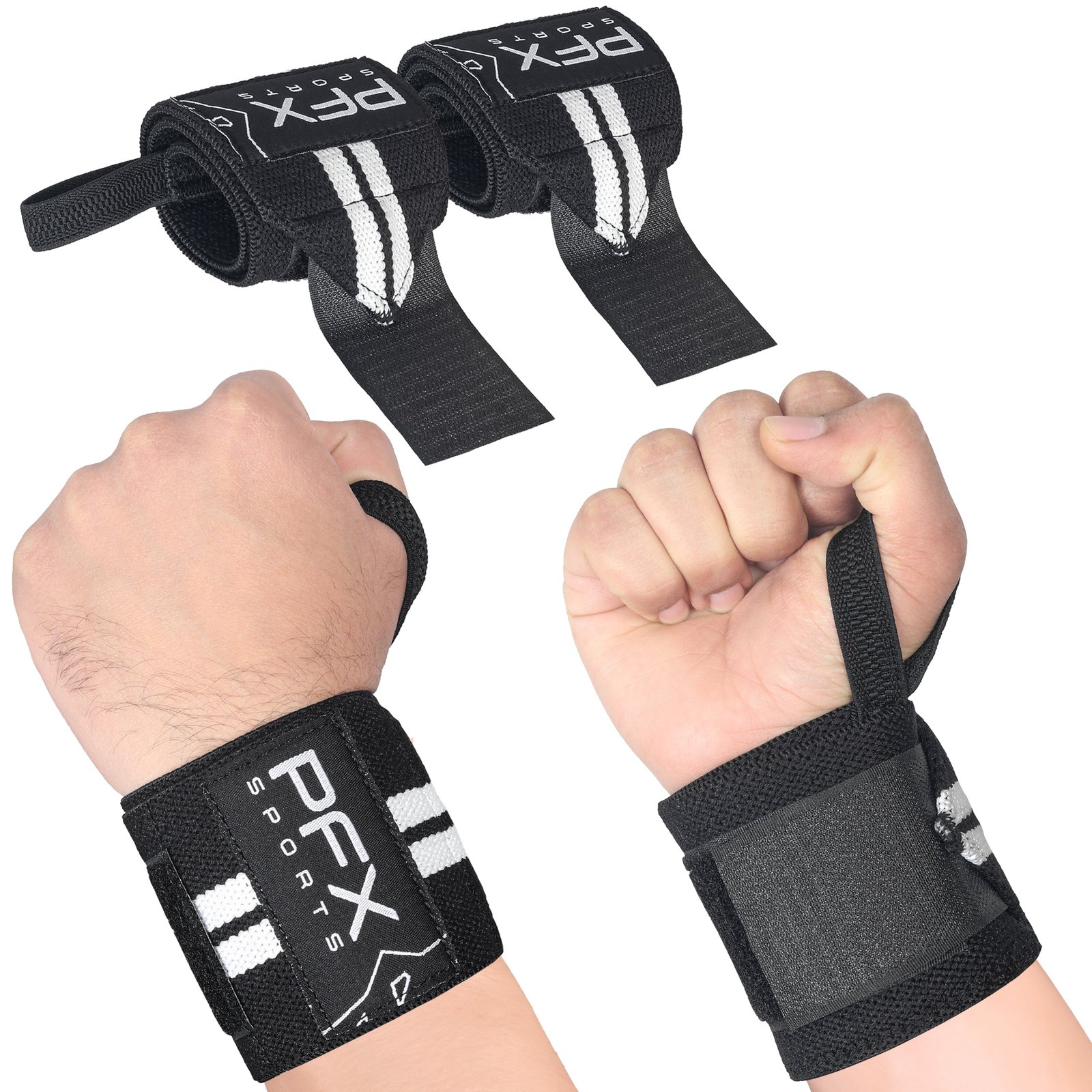 PFX Sports Wrist Wraps for Weightlifting – blue - Image 2
