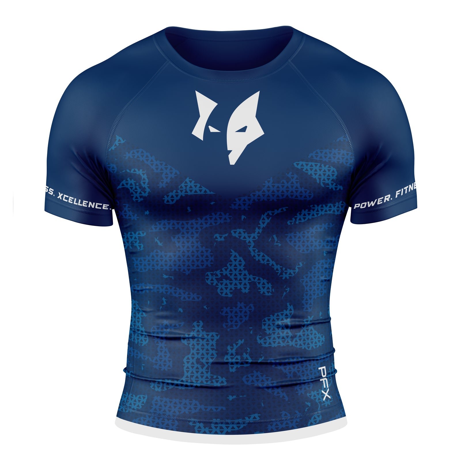 PFX Stealth-Series Camo Compression Rash Guard – Deep / Navy