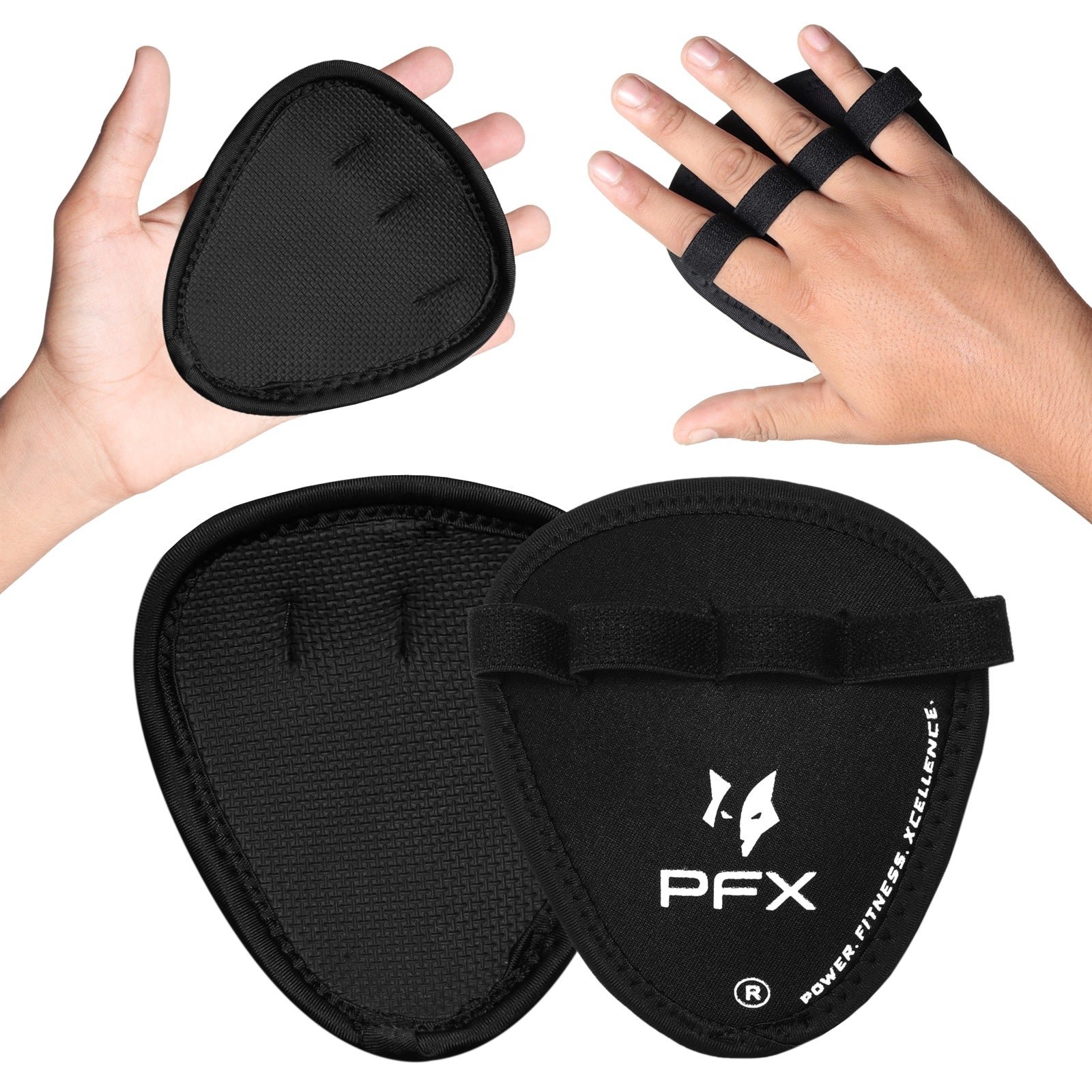 PFX Sports Elite Anti-Slip Grip Pads | Weightlifting Palm Protectors (One Size Fits All)