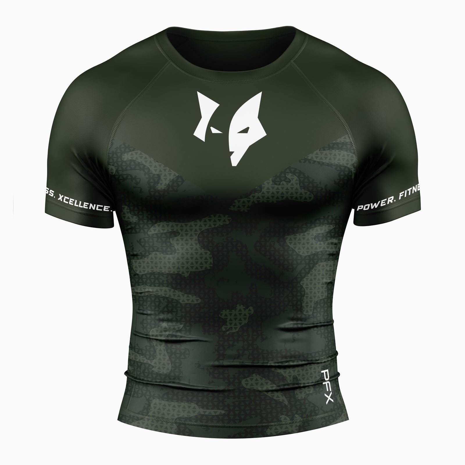 PFX Stealth-Series Camo Compression Rash Guard – Tactical / Olive