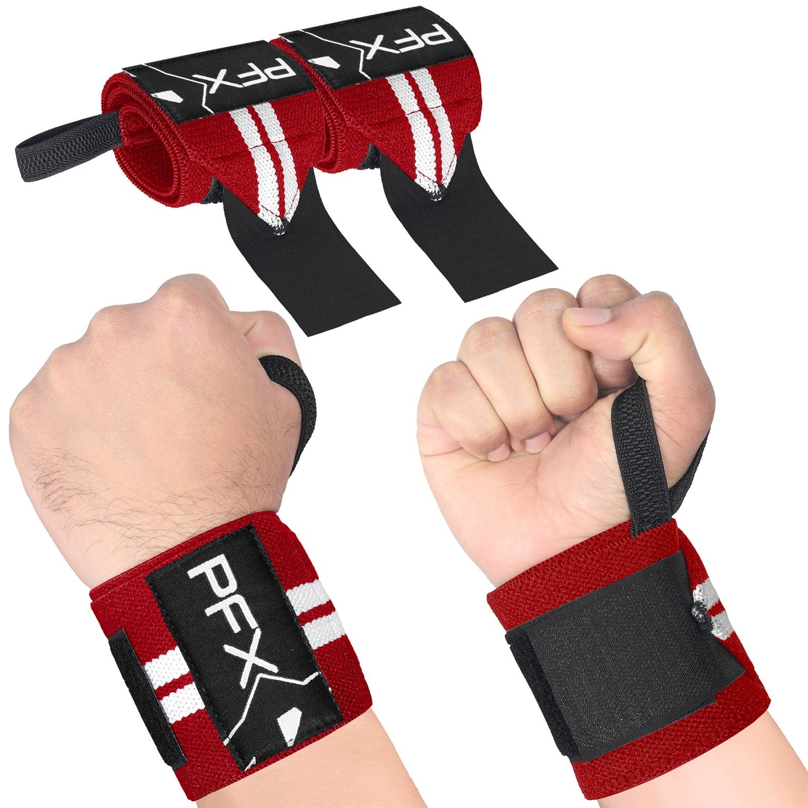 PFX Sports Wrist Wraps for Weightlifting – white - Image 8