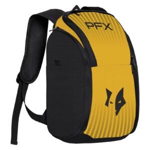 PFX Sports Volt Yellow Backpack | High-Visibility Training Bag (Black/Gold) – yellow