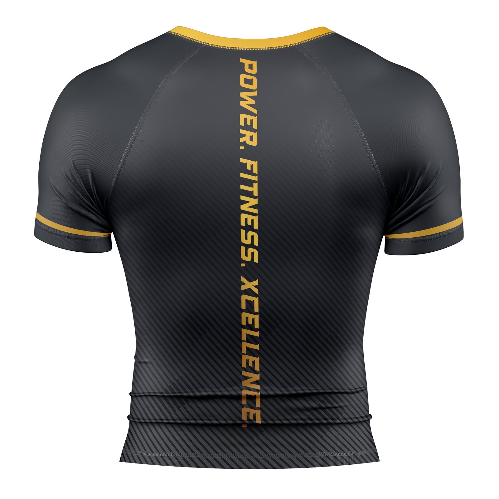 PFX Apex & Titan Series Compression Rash Guards – White / Gold - Image 3