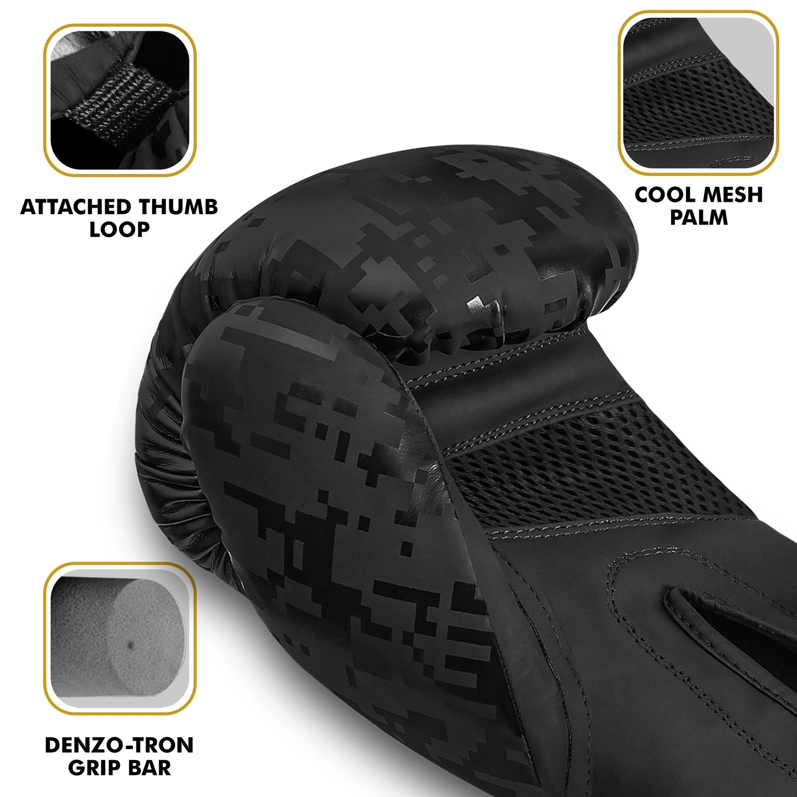 PFX Sports Kids Boxing Gloves – 4oz-6oz – Black / White - Image 2