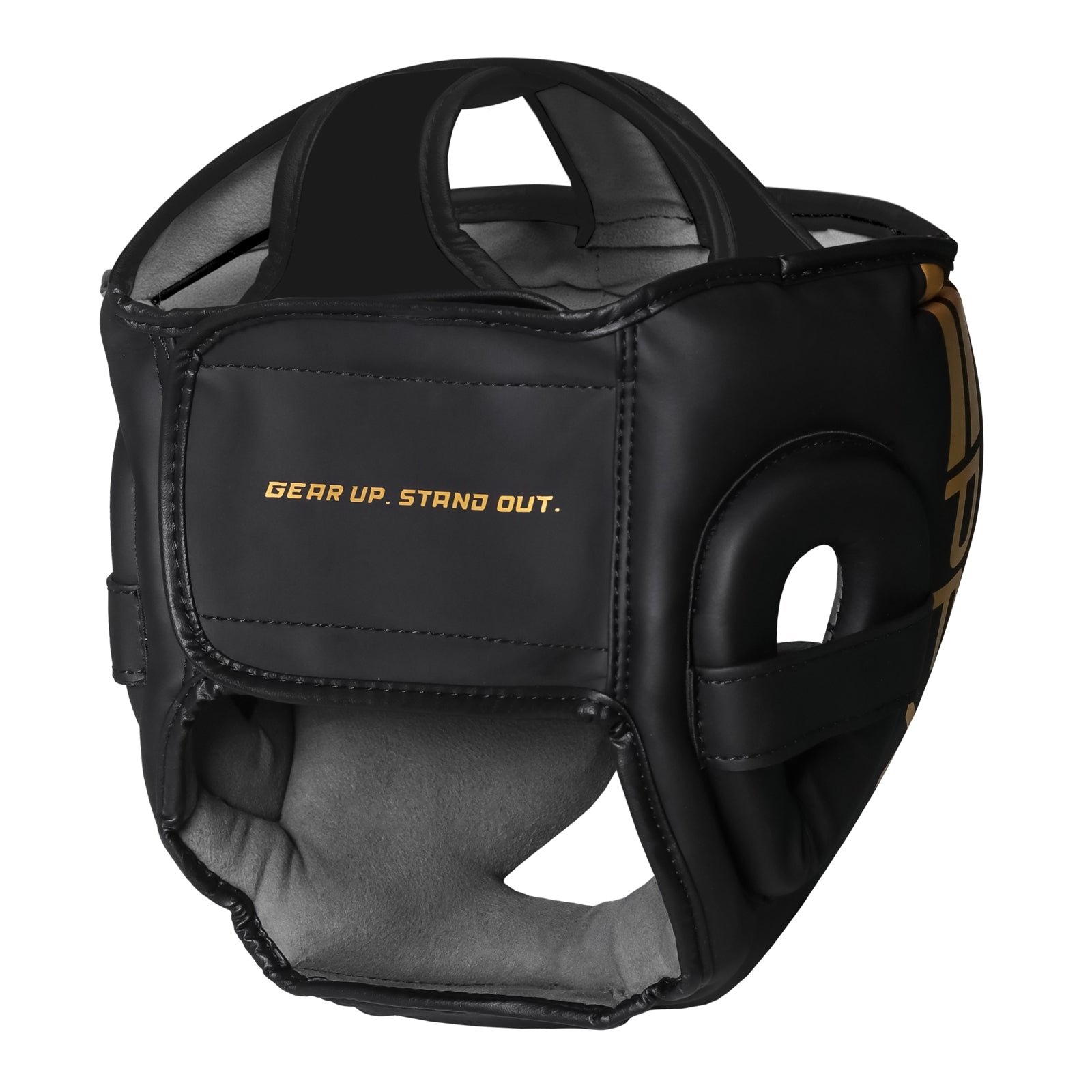 PFX Sports Golden Series Headguard | Premium Leather Boxing Headgear for Sparring & Training - Image 2