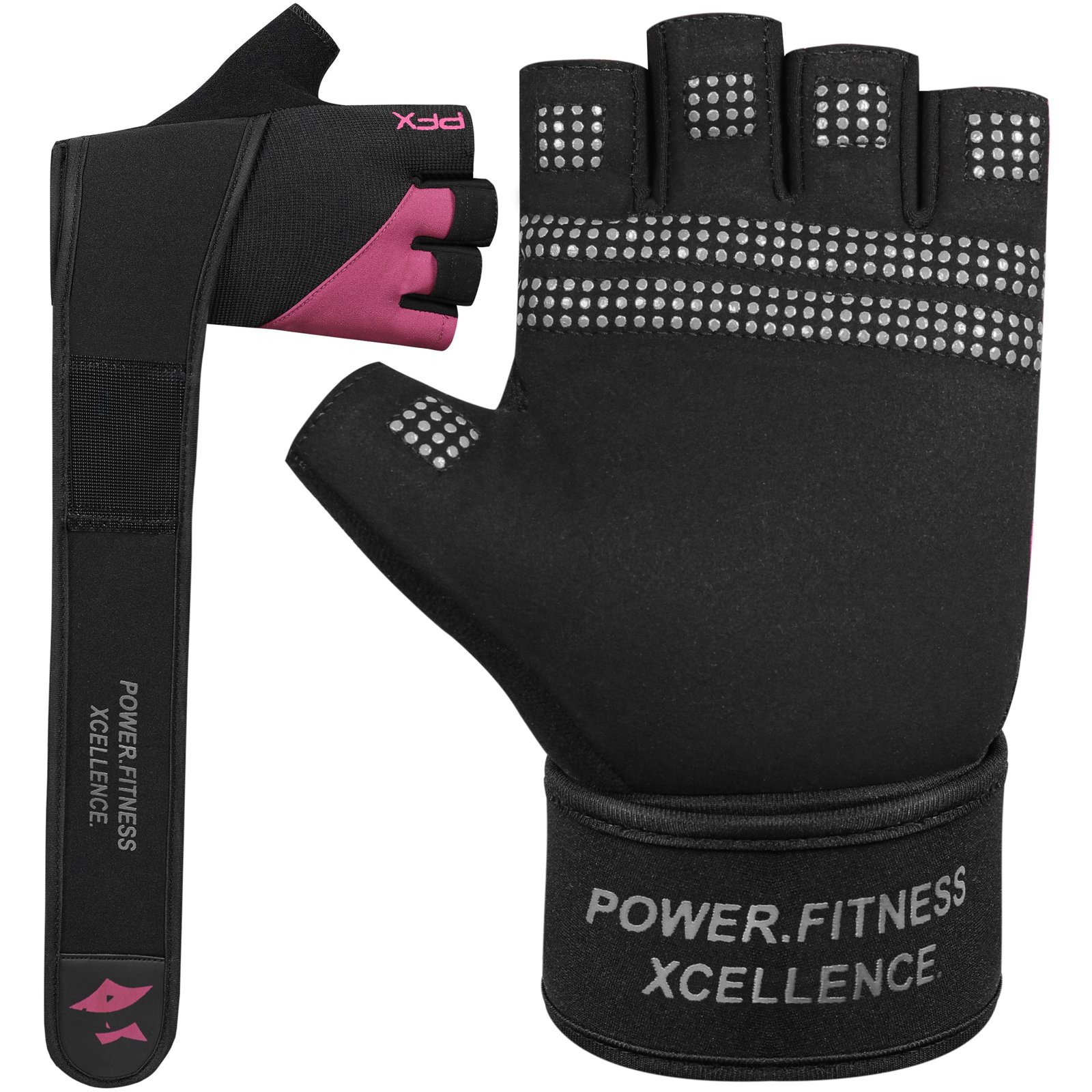 Weight Lifting Gloves with Wrist Straps – Full Palm Protection & Non-Slip Grip for Men & Women – grey - Image 4
