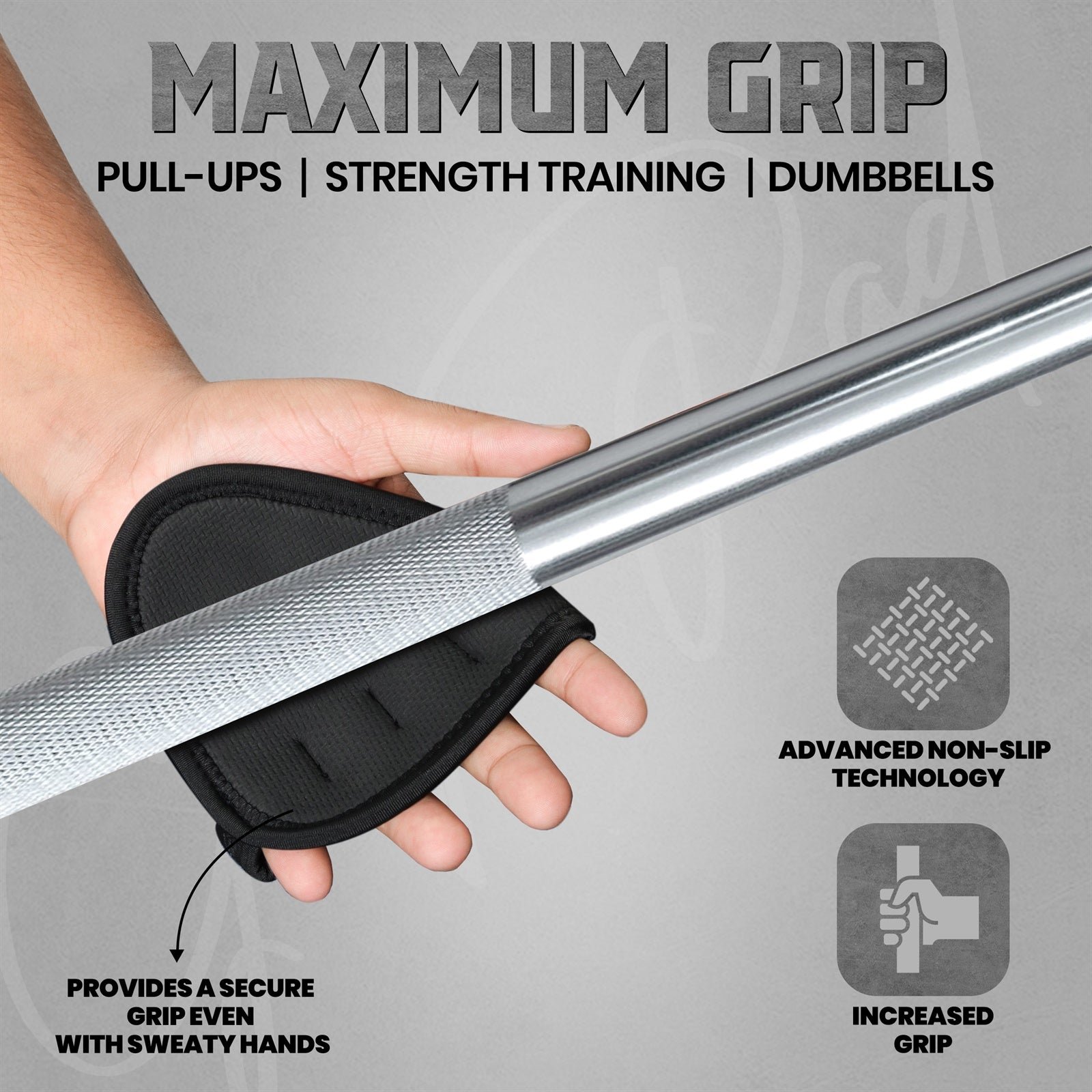 PFX Sports Fusion Anti-Slip Grip Pads | Weightlifting Palm Protectors (One Size Fits All) - Image 2