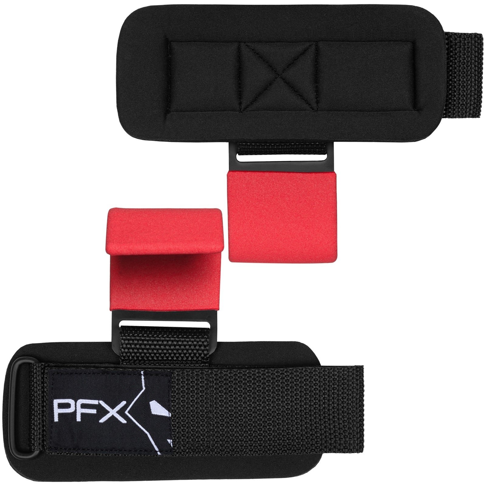 PFX Sports Weight Lifting Hooks – Heavy-Duty Steel Hook Straps for Deadlifts, Pull-Ups, and Strength Training – black - Image 3
