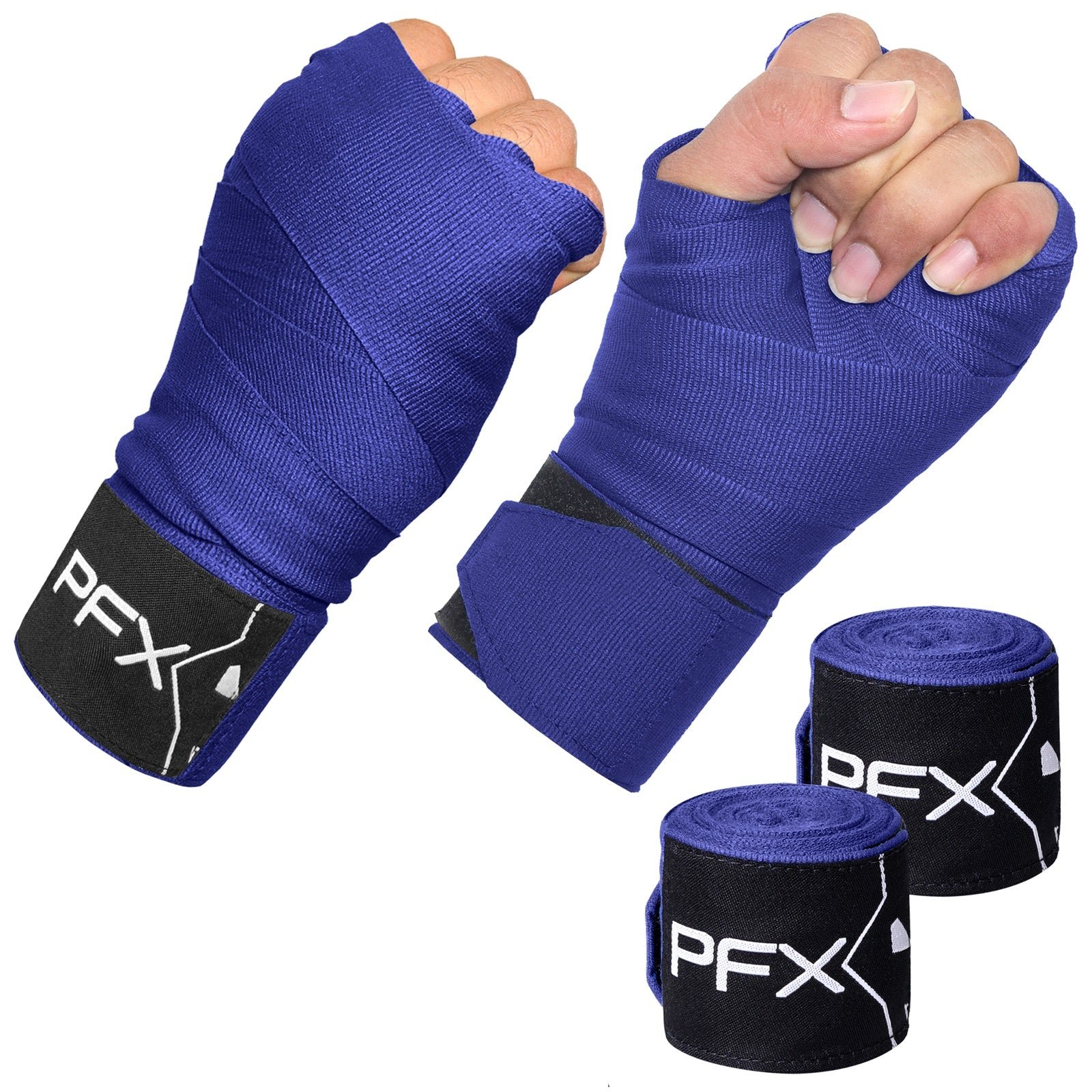 PFX Sports Professional Boxing Hand Wraps | 4.5M Extended Length – blue - Image 2