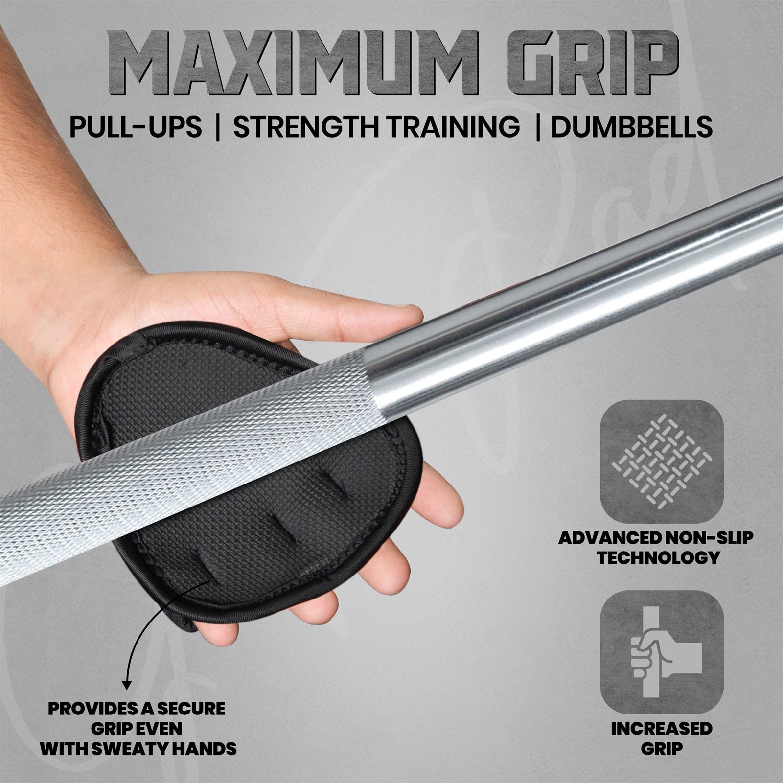 PFX Sports Elite Anti-Slip Grip Pads | Weightlifting Palm Protectors (One Size Fits All) - Image 2