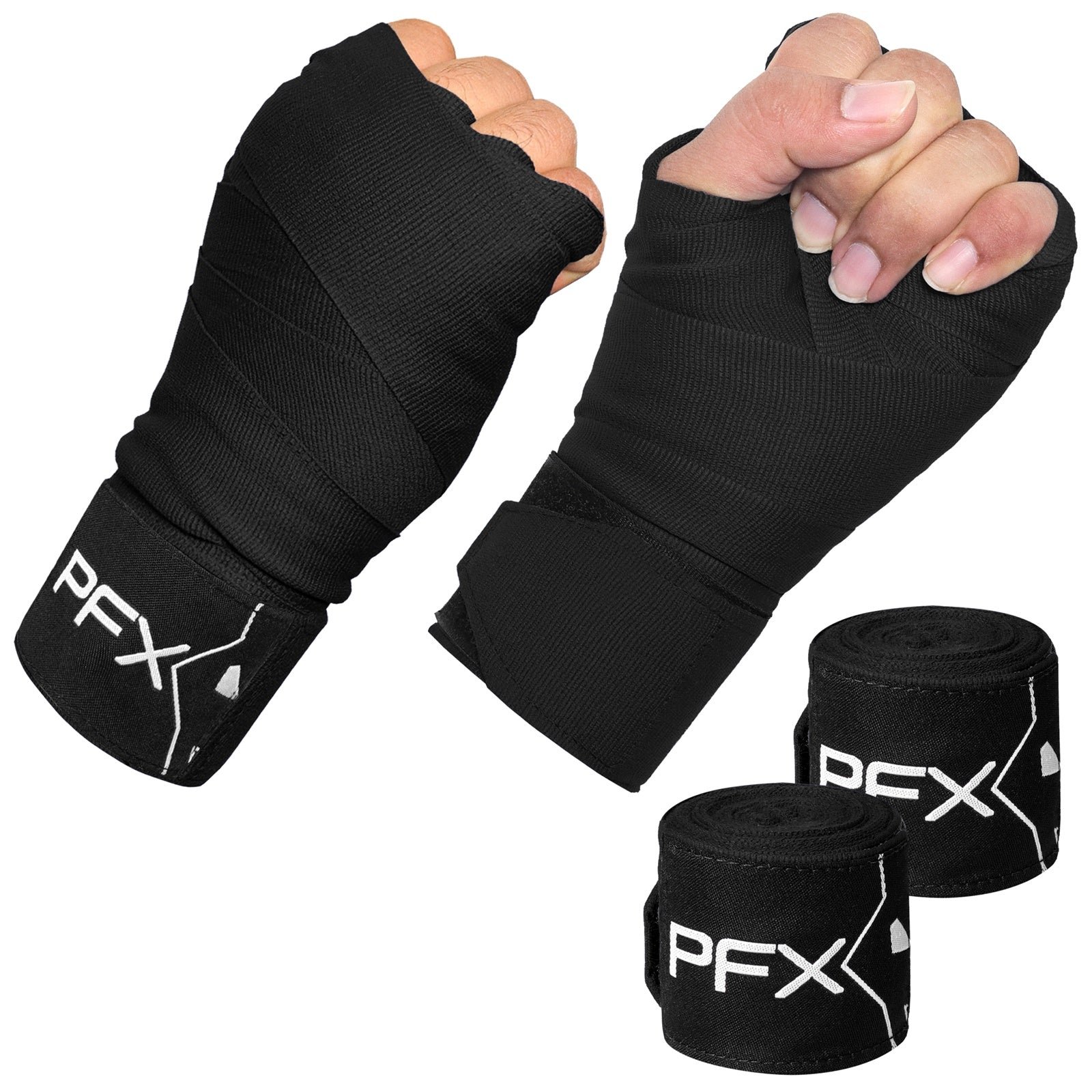 PFX Sports Professional Boxing Hand Wraps | 4.5M Extended Length – black - Image 2