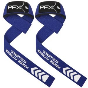 PFX Sports Weight Lifting Straps with Wrist Support – blue