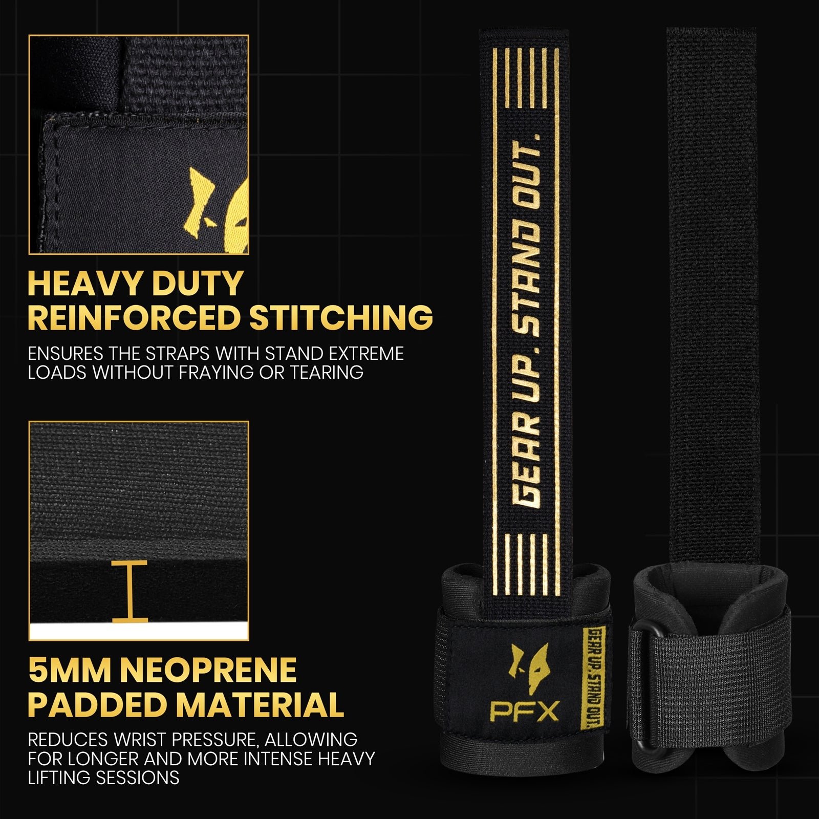 PFX Golden Series Wrist Wrap Straps – Elite Joint Stability - Image 7