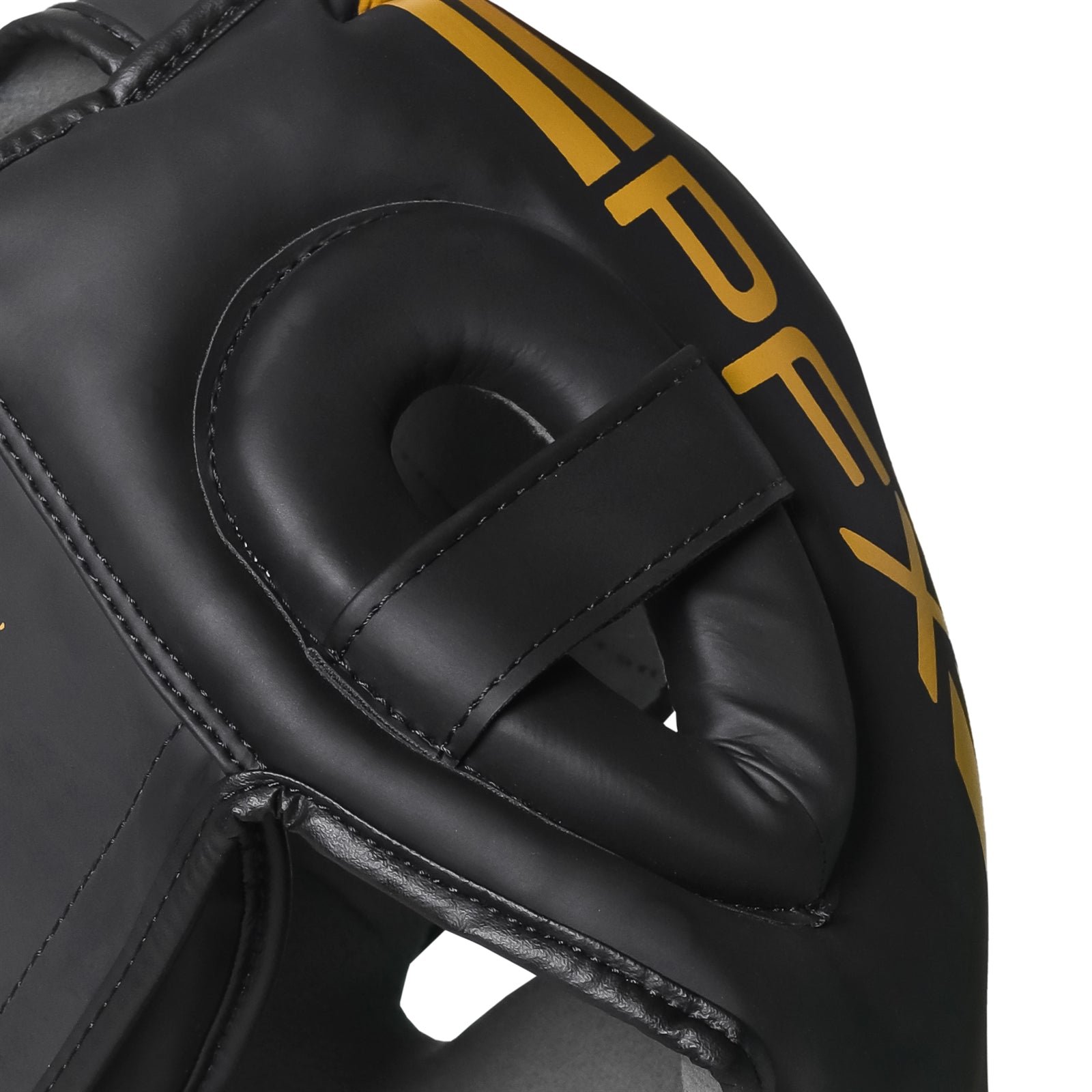 PFX Sports Golden Series Headguard | Premium Leather Boxing Headgear for Sparring & Training - Image 3