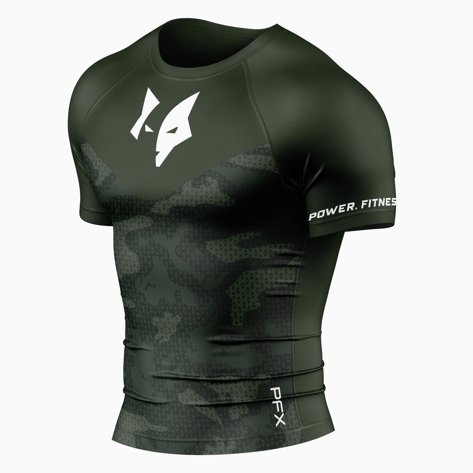 PFX Stealth-Series Camo Compression Rash Guard – Tactical / Olive - Image 2