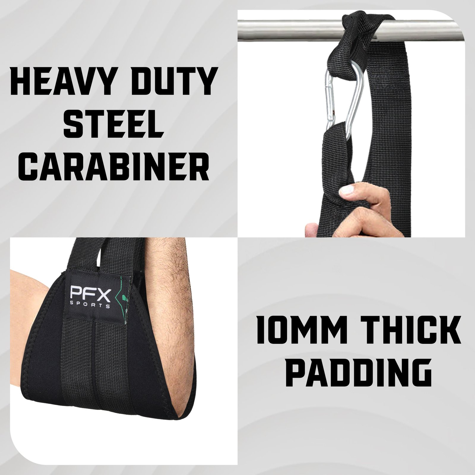 PFX Sports AB Straps – Heavy-Duty Hanging Arm Straps for Core & Abdominal Workouts - Image 4