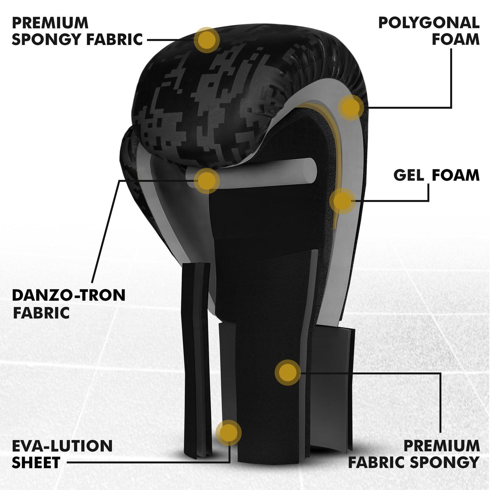 PFX Sports Kids Boxing Gloves – 4oz-6oz – Black / White - Image 3