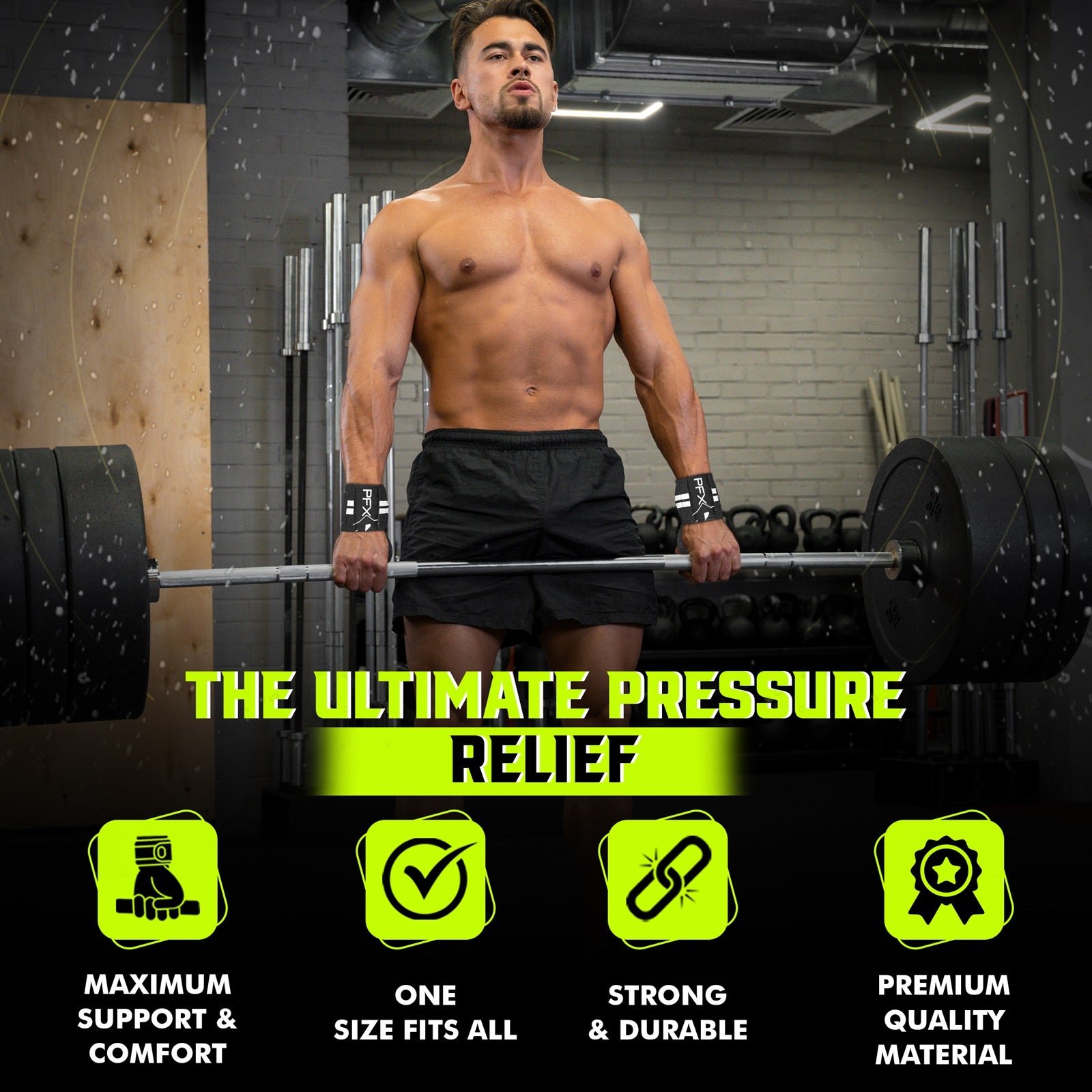 PFX Sports Wrist Wraps for Weightlifting – blue - Image 9