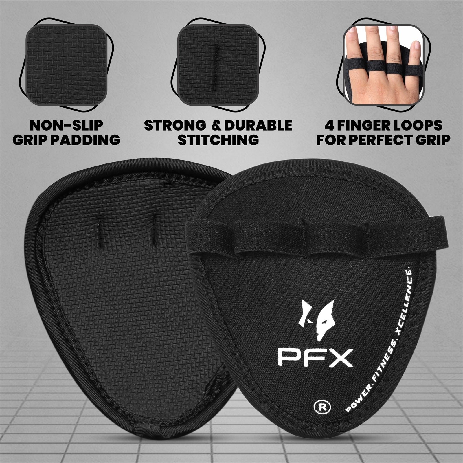 PFX Sports Elite Anti-Slip Grip Pads | Weightlifting Palm Protectors (One Size Fits All) - Image 5
