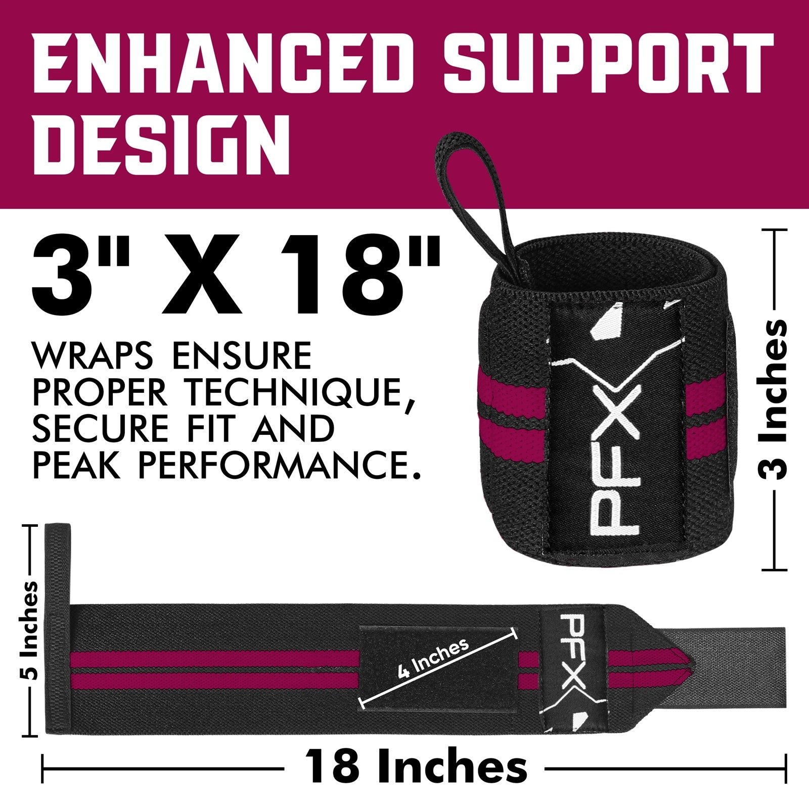 PFX Sports Wrist Wraps for Weightlifting – blue - Image 3