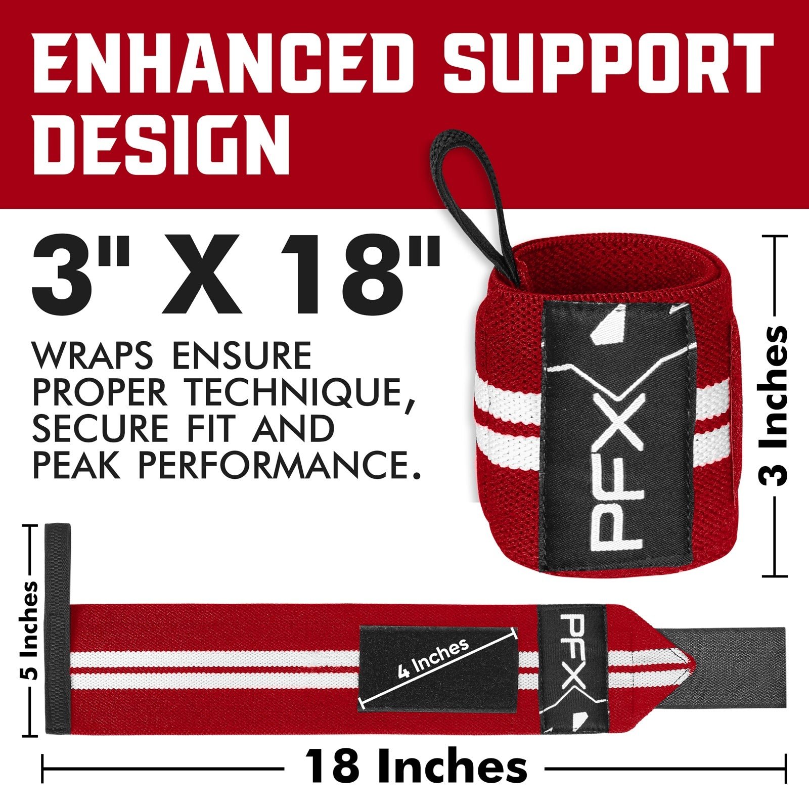 PFX Sports Wrist Wraps for Weightlifting – white - Image 6