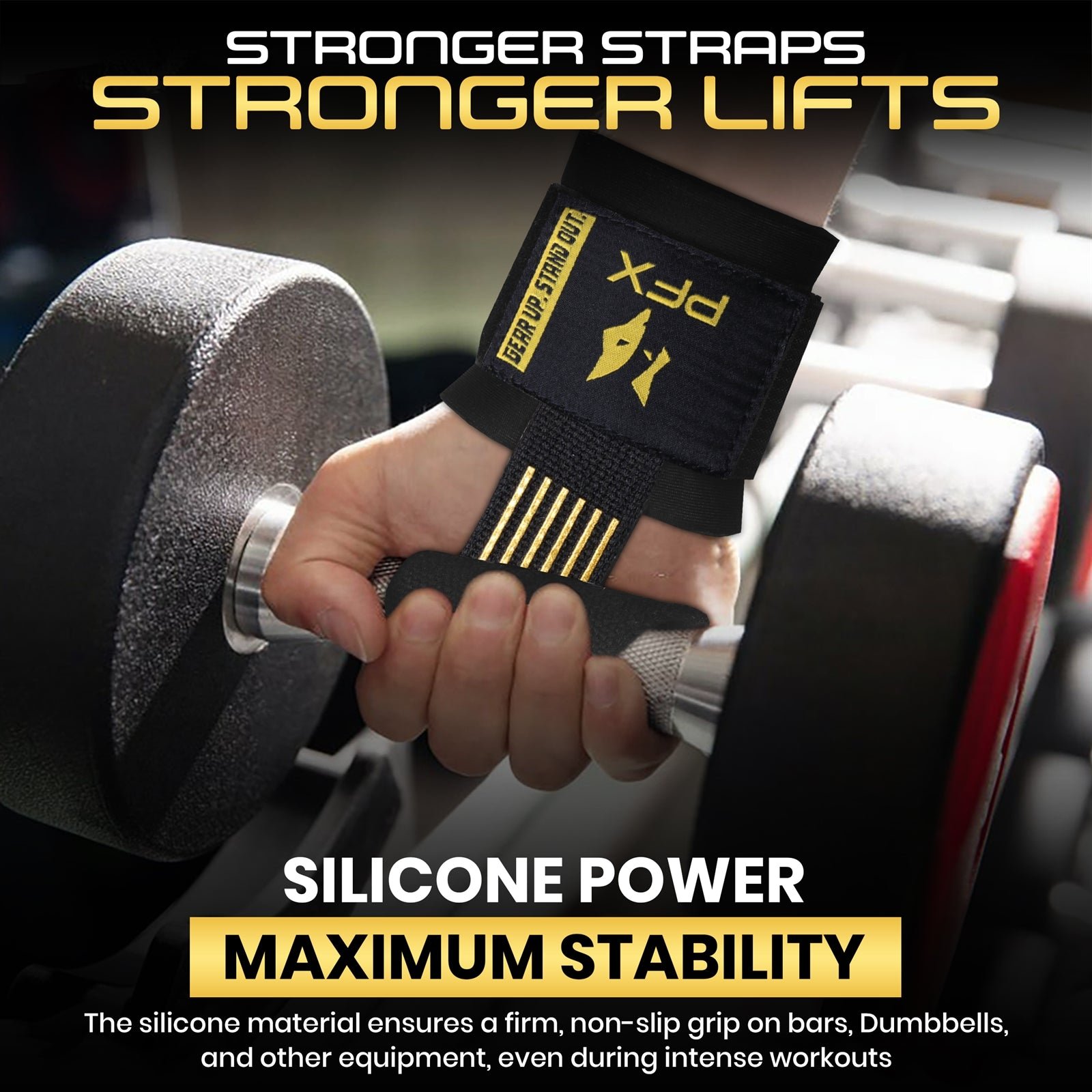 PFX Golden Series Wrist Wrap Straps – Elite Joint Stability - Image 3