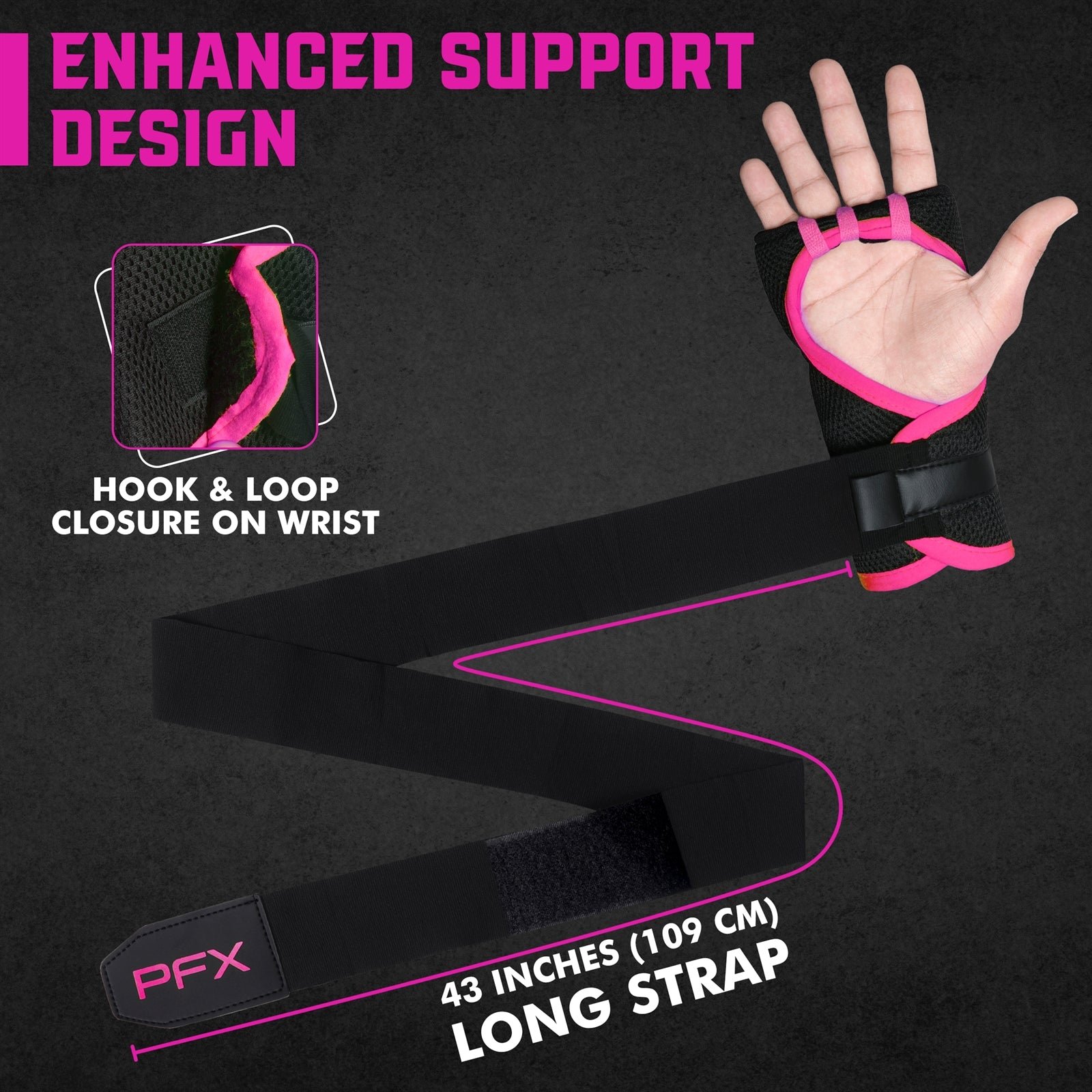 PFX Sports Fast Wraps | Quick-Wrap Boxing Inner Gloves for Knuckle Protection – pink - Image 6