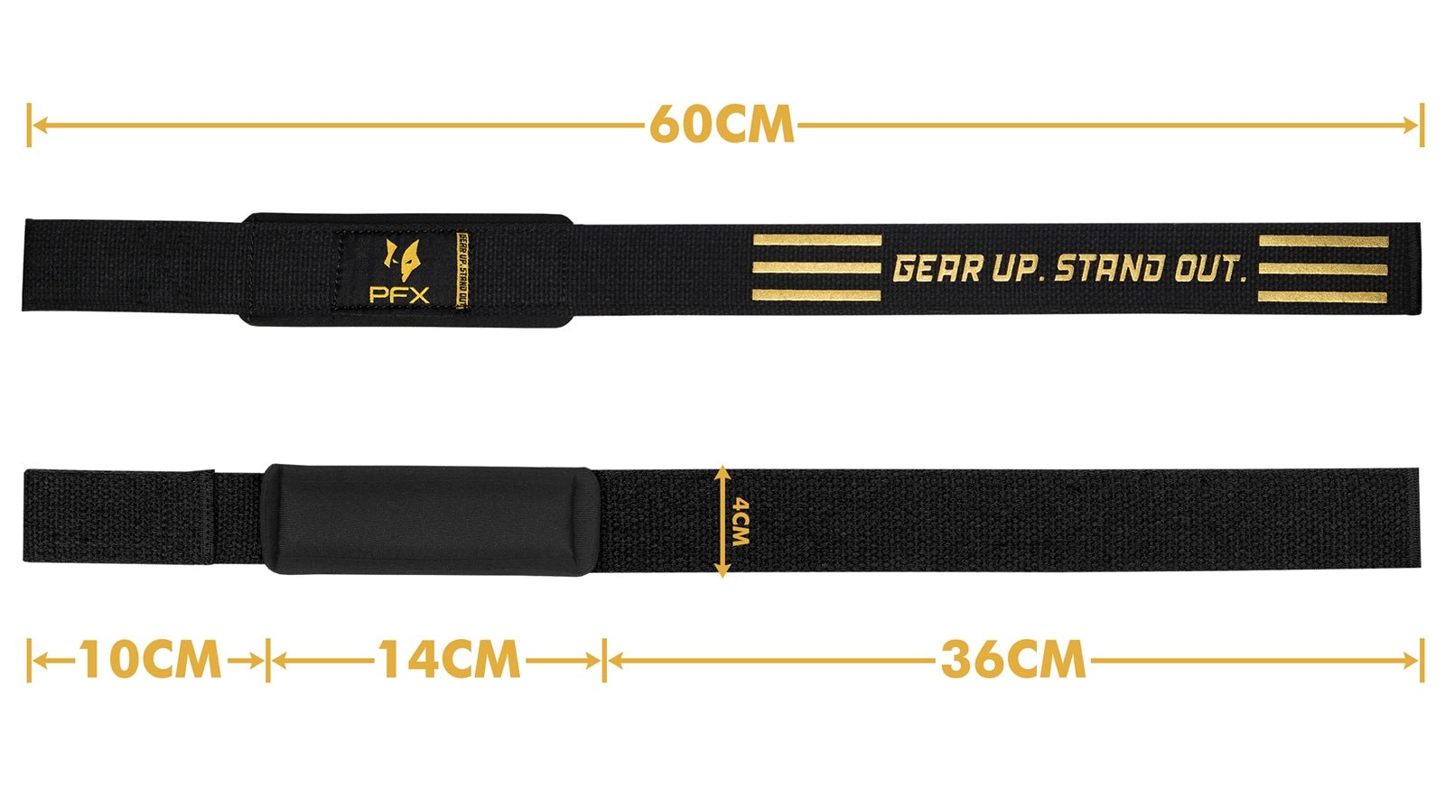 PFX Golden Series Weightlifting Straps – Elite Grip Enhancement - Image 5