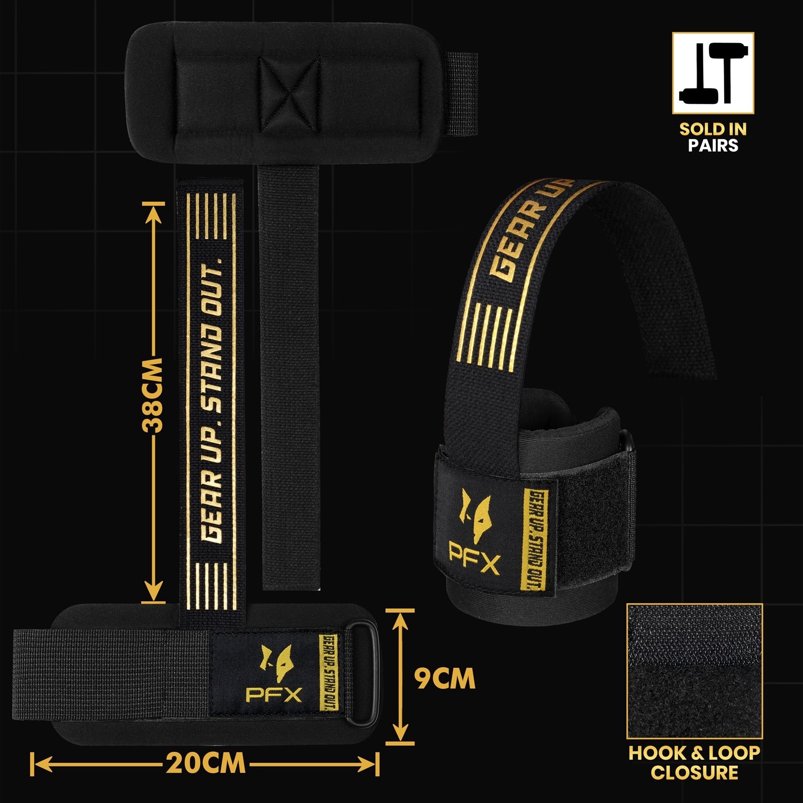 PFX Golden Series Wrist Wrap Straps – Elite Joint Stability - Image 5