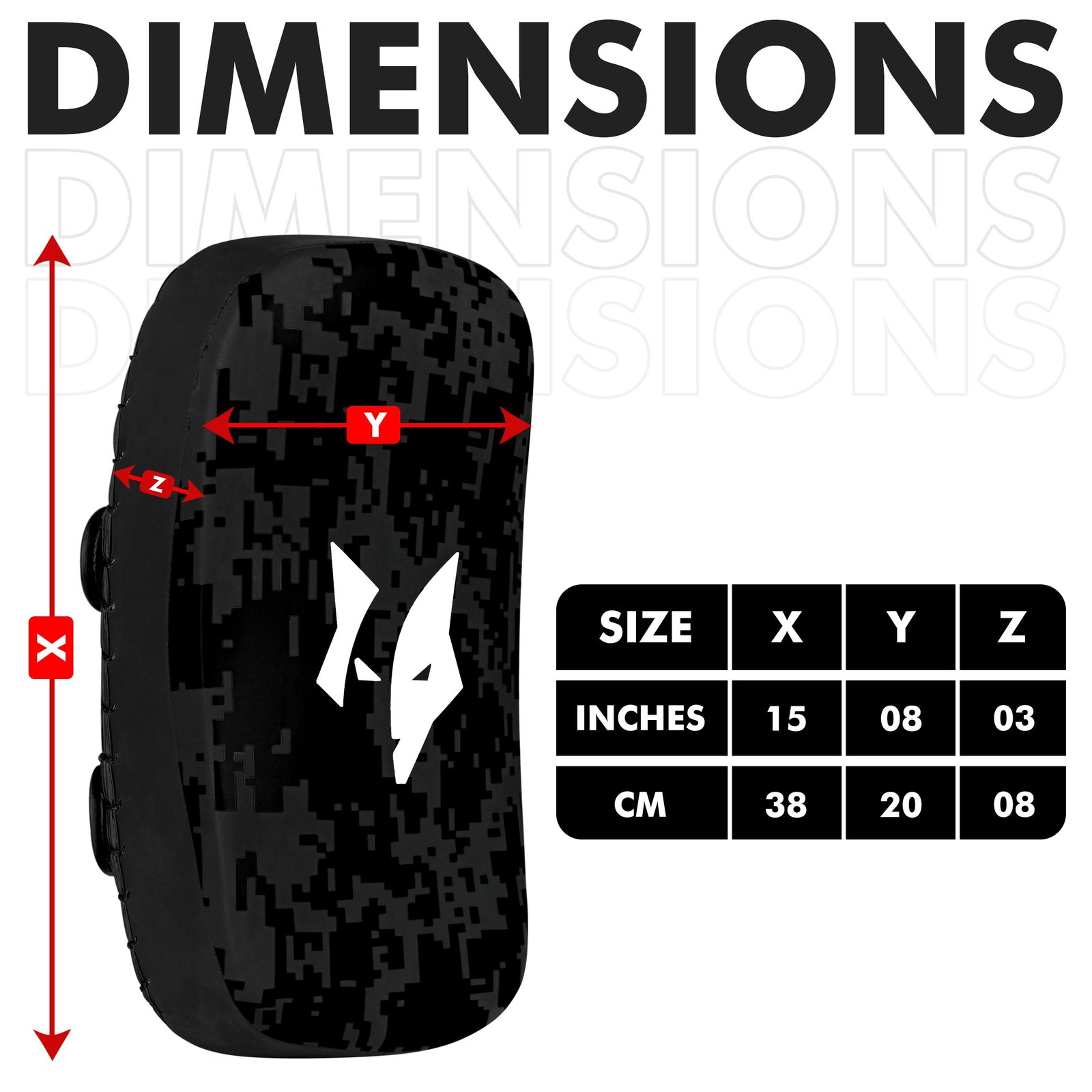PFX Muay Thai Pad: Kickboxing & MMA Strike Shield – Black / White - Image 4