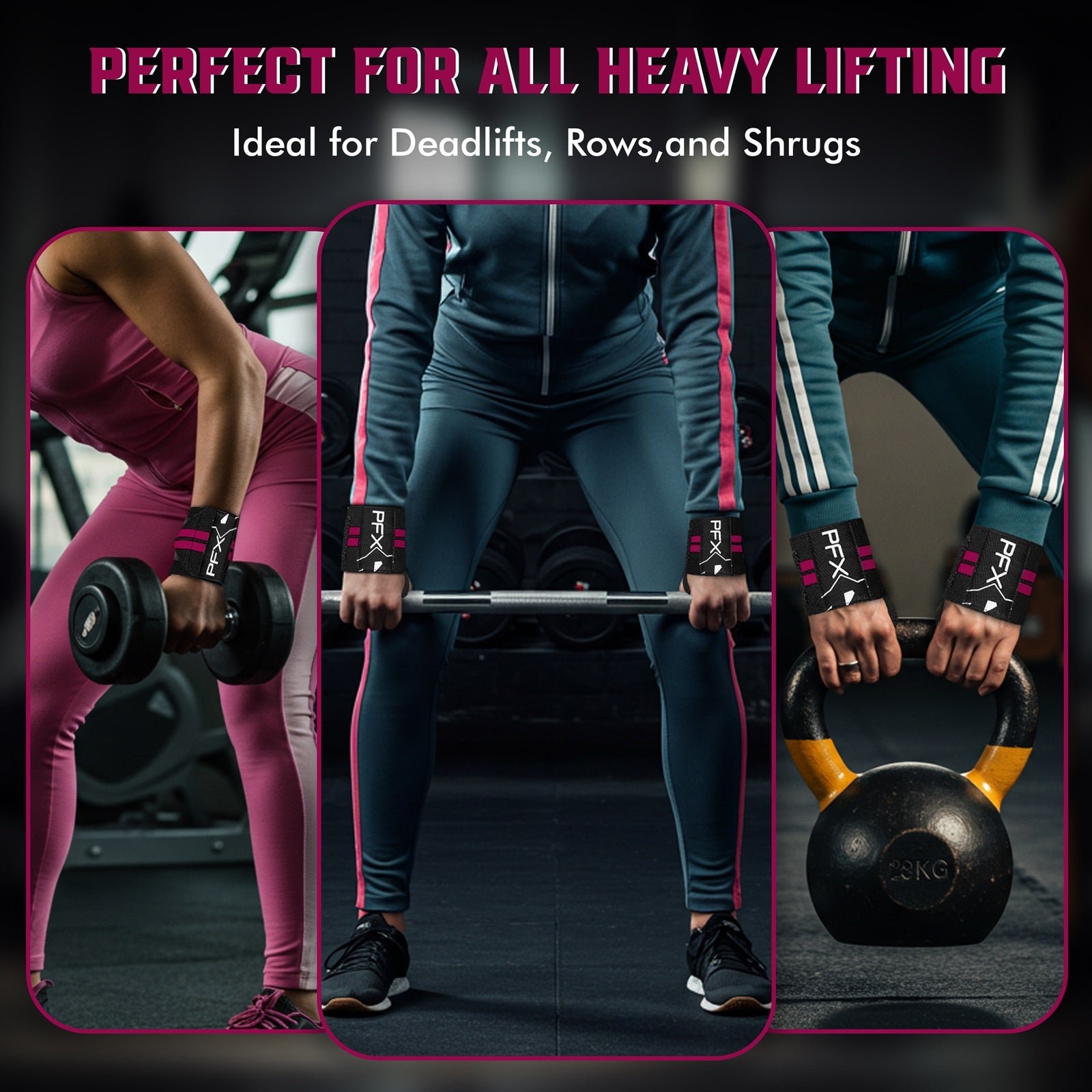 PFX Sports Wrist Wraps for Weightlifting – blue - Image 5