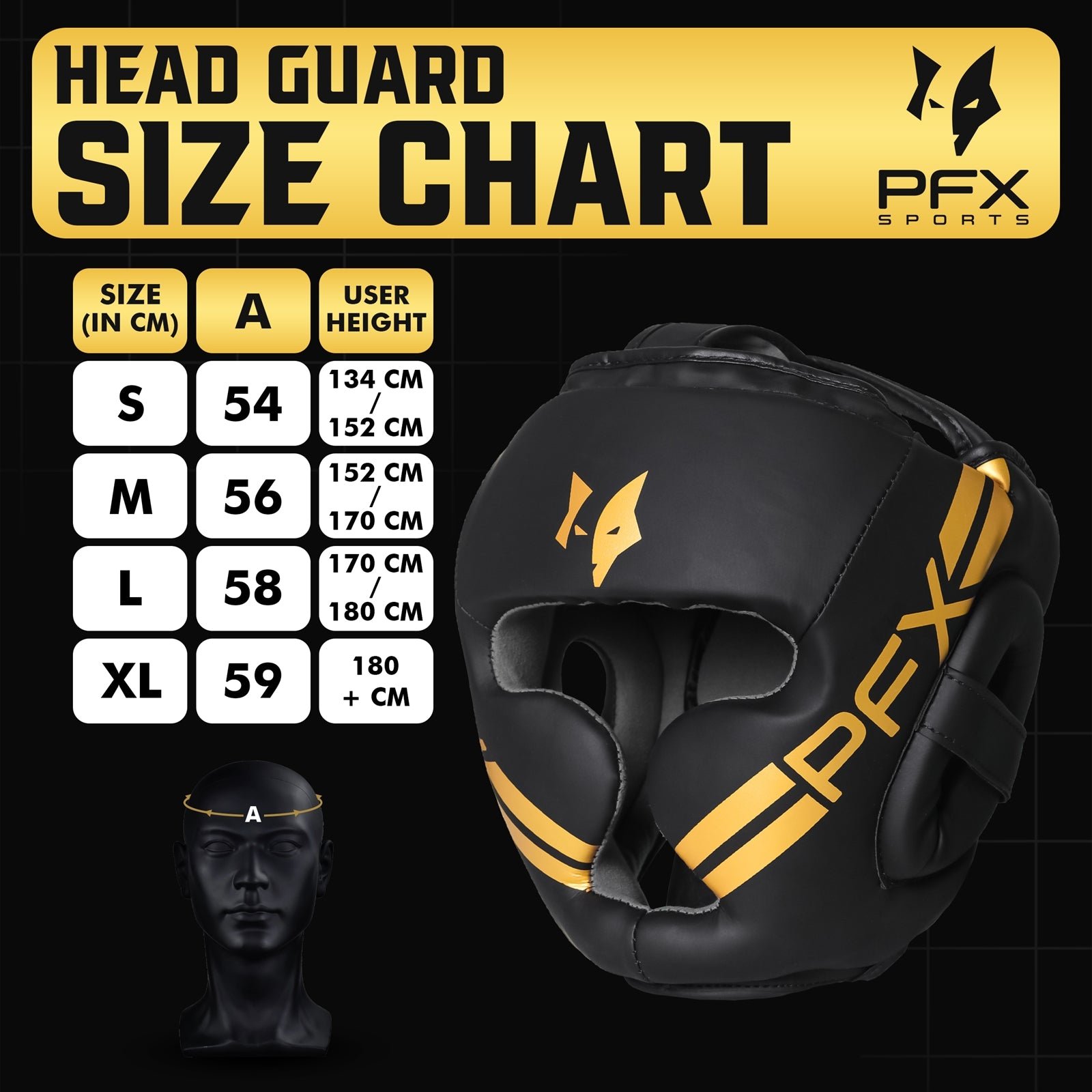 PFX Sports Golden Series Headguard | Premium Leather Boxing Headgear for Sparring & Training - Image 4