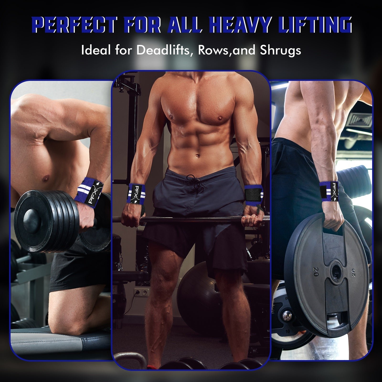 PFX Sports Wrist Wraps for Weightlifting – white - Image 3