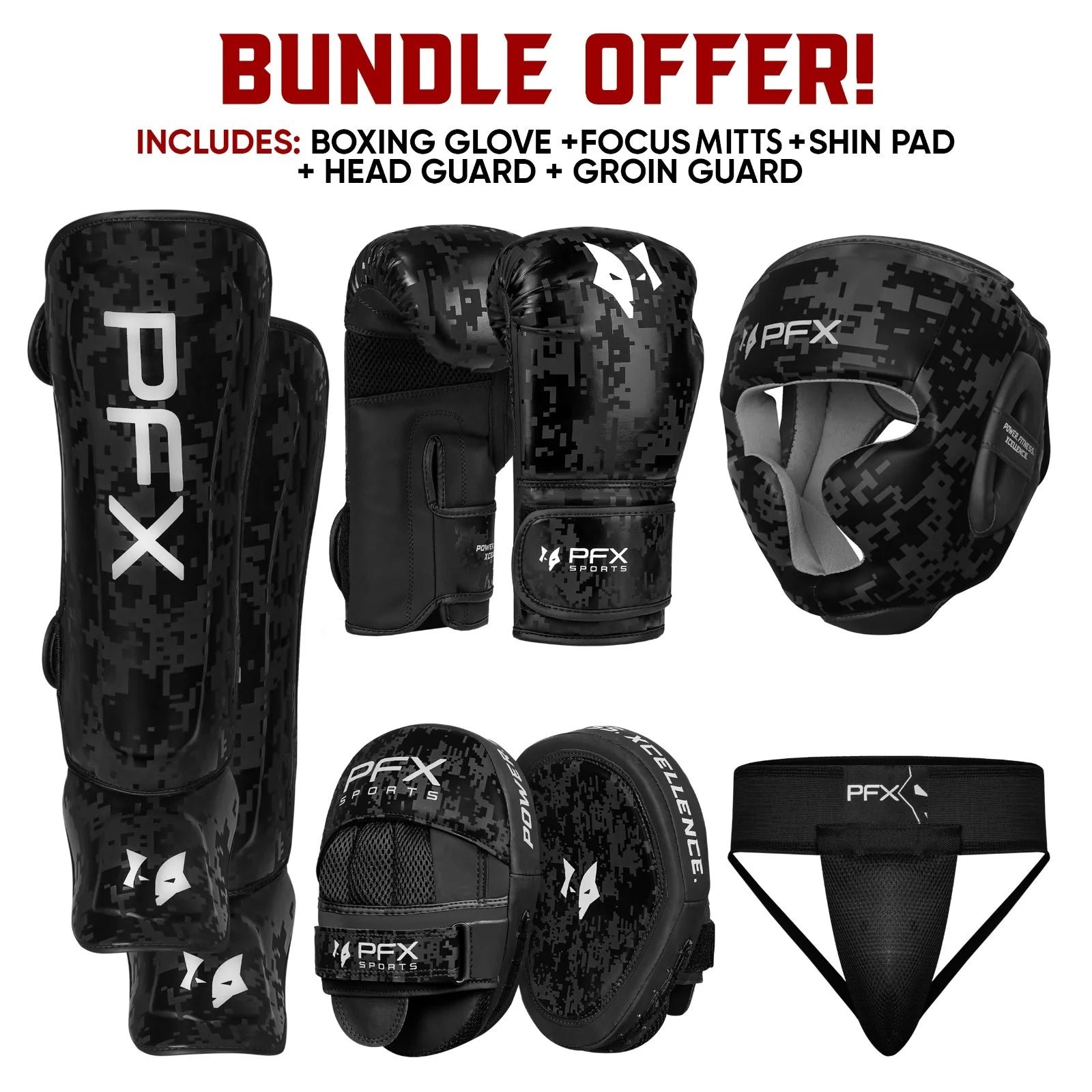 PFX Sports Professional Sparring & Protection Bundle (5-Piece Set) - Image 2