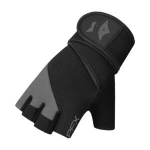 Weight Lifting Gloves with Wrist Straps – Full Palm Protection & Non-Slip Grip for Men & Women – grey