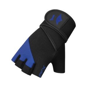 Weight Lifting Gloves with Wrist Straps – Full Palm Protection & Non-Slip Grip for Men & Women – blue