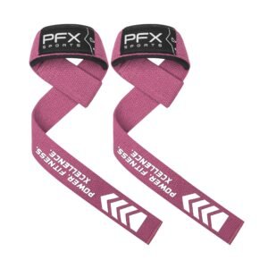 PFX Sports Weight Lifting Straps with Wrist Support – pink