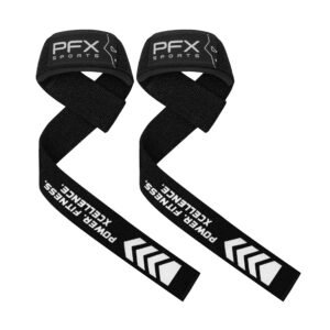 PFX Sports Weight Lifting Straps with Wrist Support – black