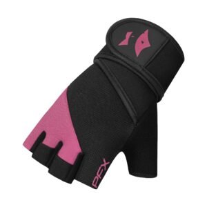 Weight Lifting Gloves with Wrist Straps – Full Palm Protection & Non-Slip Grip for Men & Women – pink